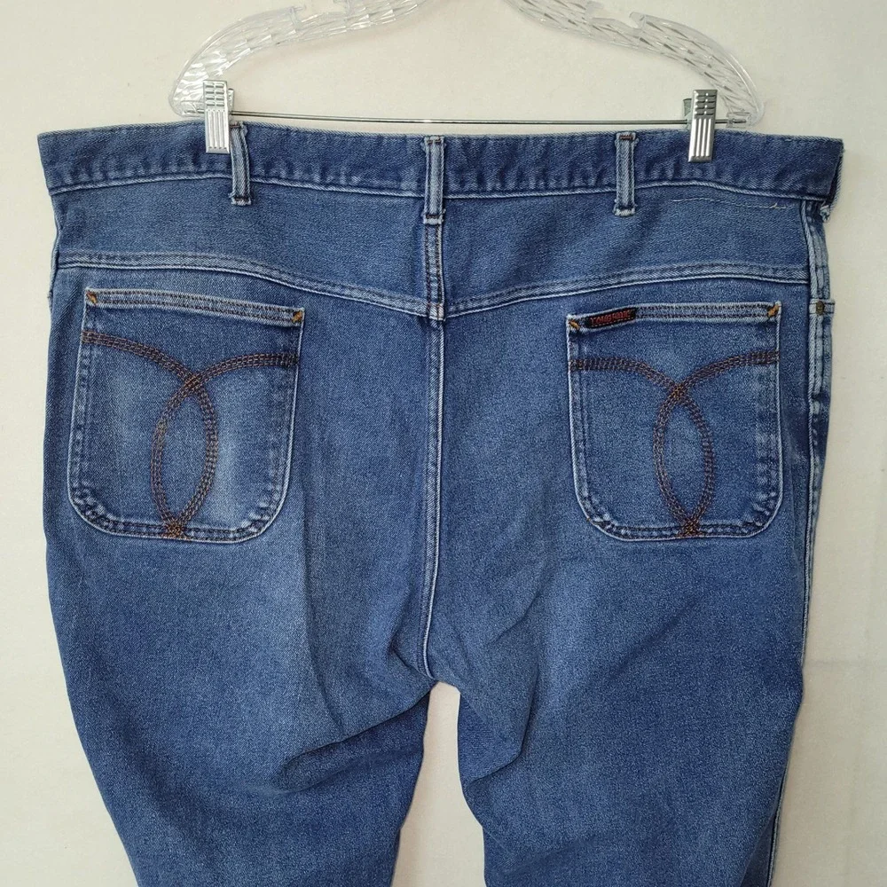 Long Haul Jeans Mens‎ 44x28 Blue Stretch Denim Vintage Made in USA Classic